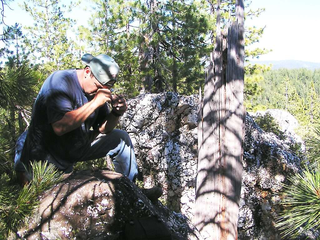 Wes checking the quartz on top of the apex