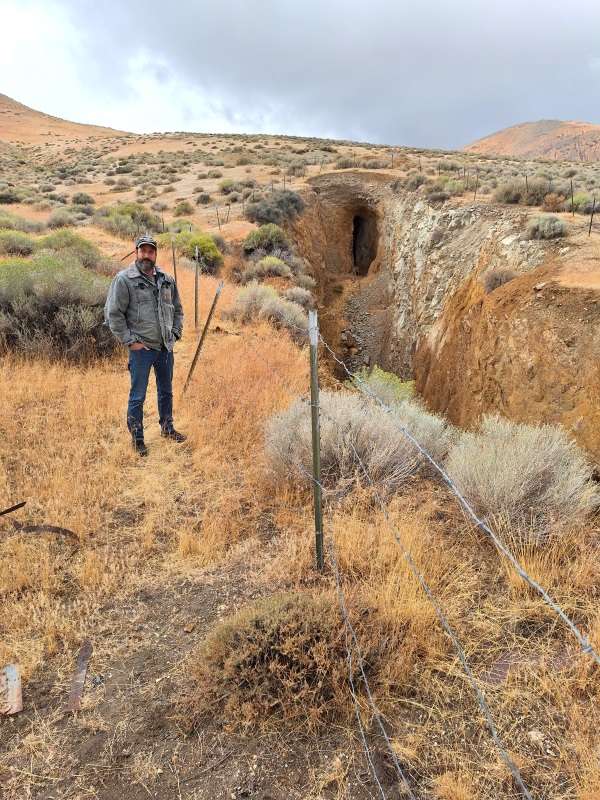 Here’s Jon at the open cut of the mine. The vein here has been taken out and the gold/silver extracted.