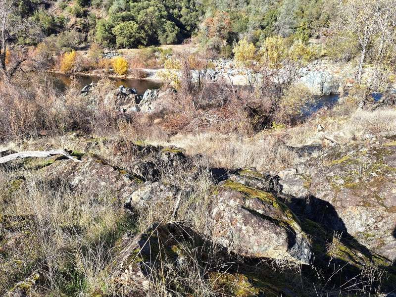 This is what I saw as I hiked down from the above picture. There is a lot of bedrock here!